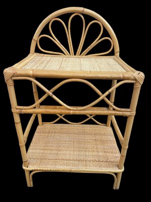 Rattan Table, Italy, 1970s, Set of 2-SDV-1757117