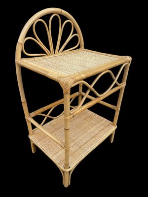 Rattan Table, Italy, 1970s, Set of 2-SDV-1757117