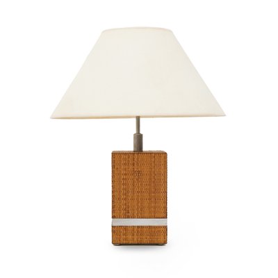 Rattan Table Lamp by Tommaso Barbi, 1970s-EZ-1812957