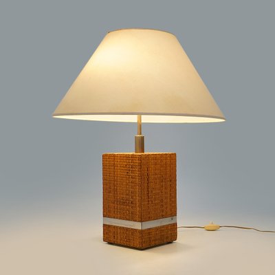 Rattan Table Lamp by Tommaso Barbi, 1970s-EZ-1812957