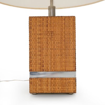 Rattan Table Lamp by Tommaso Barbi, 1970s-EZ-1812957