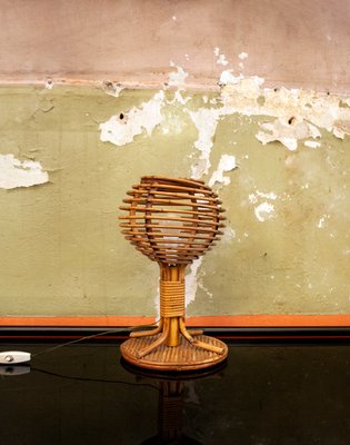 Rattan Table Lamp, Italy, 1960s-VCV-1010520