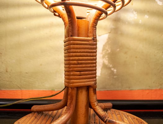 Rattan Table Lamp, Italy, 1960s-VCV-1010520