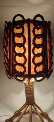 Rattan Table lamp, Spain, 1980s-RGF-1719532