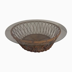 Rattan Table Vivai del Sud, 1960s-LMR-1730260