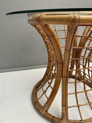 Rattan Table with Glass Top-FGA-923501