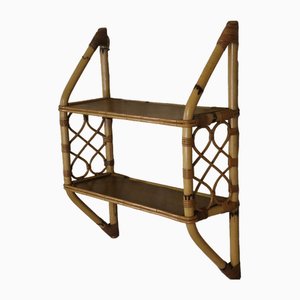 Rattan Wall Shelf, 1970s-KMQ-1755082