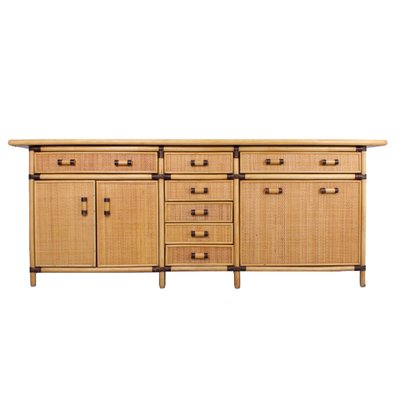 Rattan, Wicker & Bamboo Sideboard, 1980s-XT-2022957