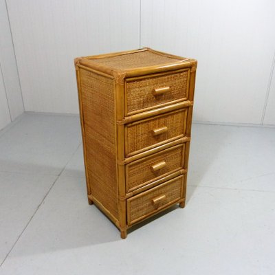 Rattan & Wicker Chest of Drawers, 1970s-TU-1284058