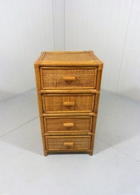 Rattan & Wicker Chest of Drawers, 1970s-TU-1284058