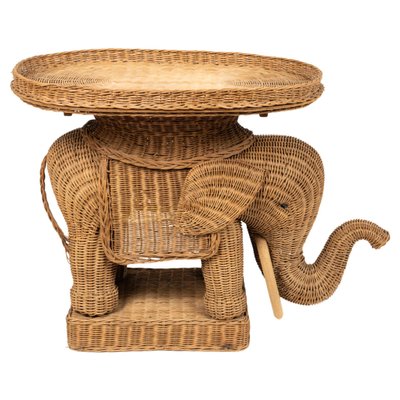 Rattan & Wicker Elephant Coffee Table in the style of Vivai Del Sud, Italy, 1960s-LYQ-1732632