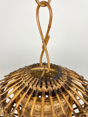 Rattan & Wicker Lantern, Italy, 1960s-LYQ-1171465