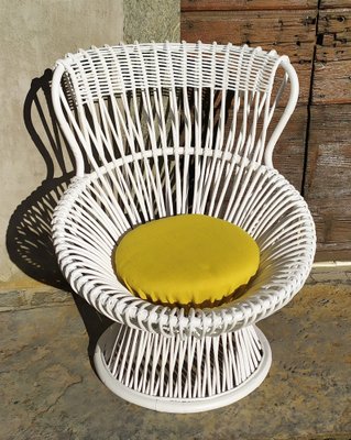 Rattan & Wicker Margharita Armchair by Franco Albini for Azucena, 1950s-EI-1659402