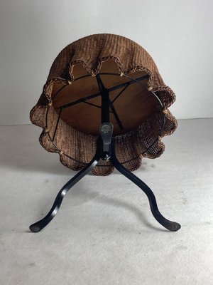 Rattan & Wicker Wavy Side Table, 1960s-BHG-1793852