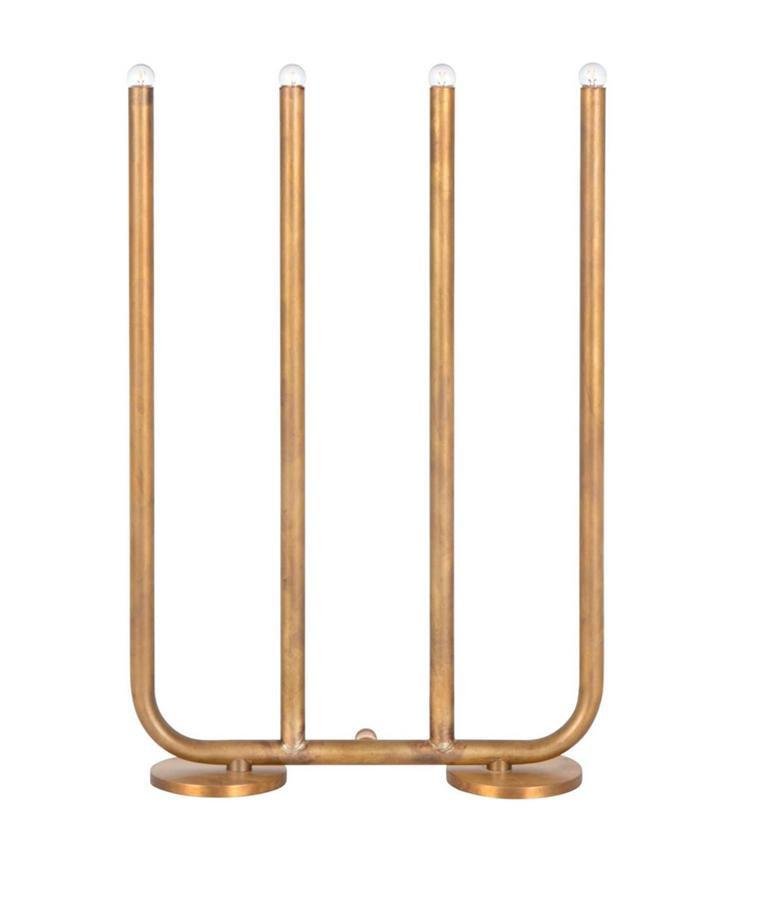 Raw Brass December Table Lamp by Sabina Grubbeson for Konsthantverk Tyringe 1