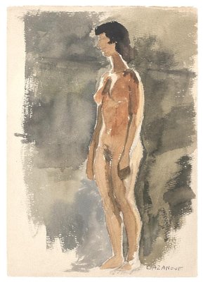 Raymond Cazanove, Figure, Watercolor, 1922-ZCI-802545