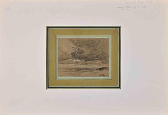 Raymond Jean Verdun, Cloudy, Original Pencil Drawing, 1908-ZCI-1382446