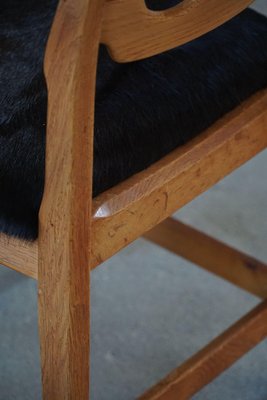 Razorblade Dining Chairs in Oak & Cowhide attributed to Henning Kjærnulf, 1960s, Set of 8-MXF-1761450