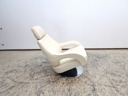 Real Leather Swivel Armchair-BVM-1726214