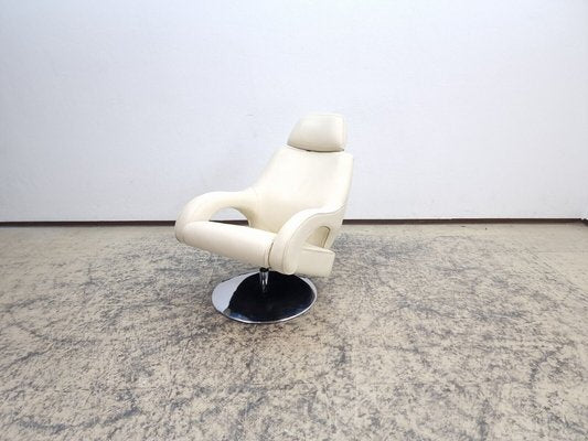 Real Leather Swivel Armchair-BVM-1726214