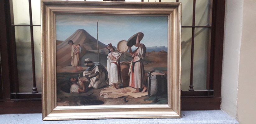 Reaping Wheat, 1800s, Oil on Canvas, Framed-AKA-1792270