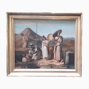 Reaping Wheat, 1800s, Oil on Canvas, Framed-AKA-1792270