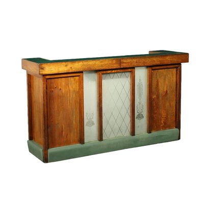 Reception Desk in Larch Glass and Vinyl, Italy, Early 900s-VMM-991490