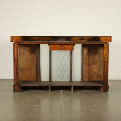 Reception Desk in Larch Glass and Vinyl, Italy, Early 900s-VMM-991490