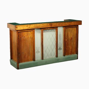 Reception Desk in Larch Glass and Vinyl, Italy, Early 900s-VMM-991490