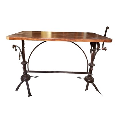 Reception Table with Sculpture on Iron Base by Basil Albayati-TCS-1749143