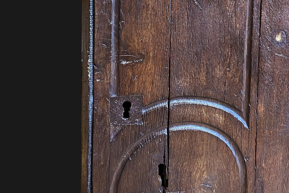 Reclaimed Monastery Oak and Linen Sideboard