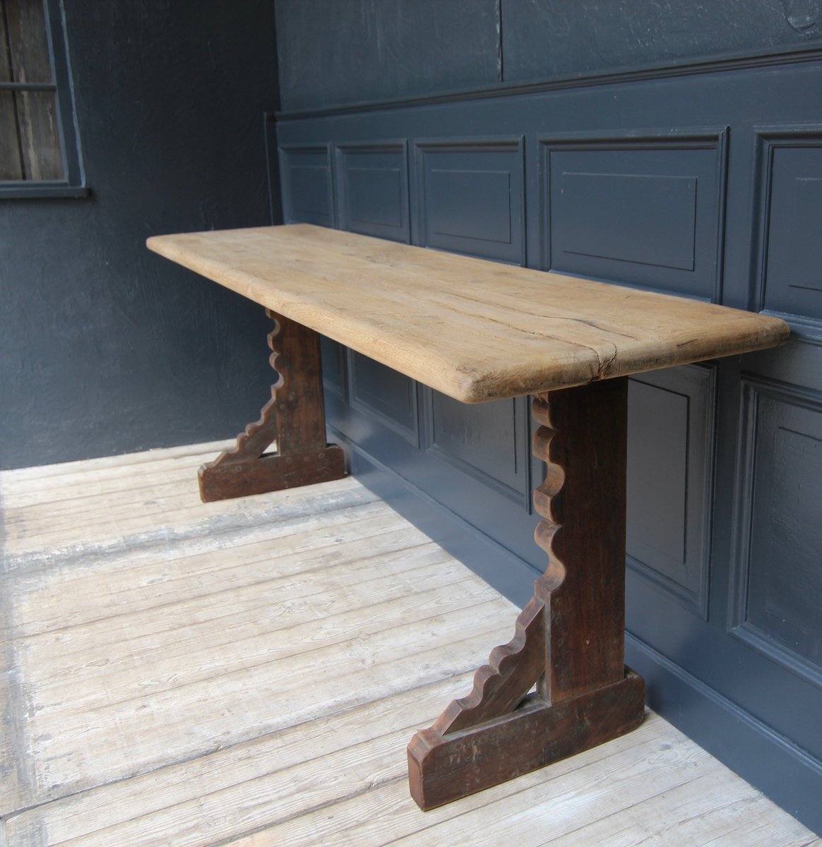 Reclaimed Oak Console Table, 2010s