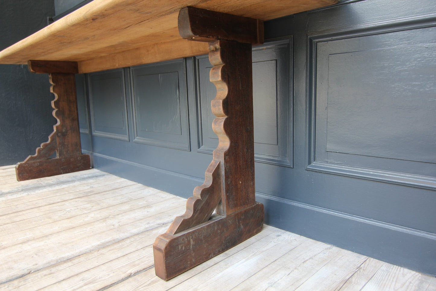 Reclaimed Oak Console Table, 2010s