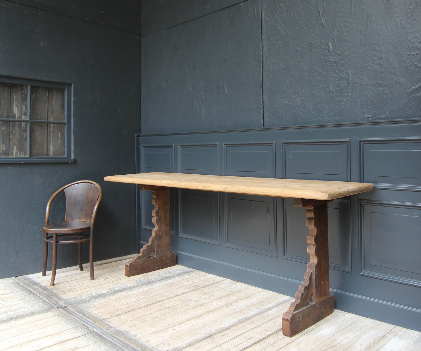 Reclaimed Oak Console Table, 2010s