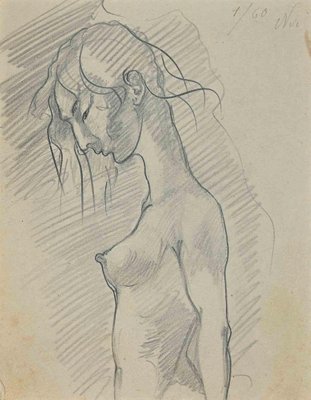 Reclined Nude, Original Drawing, Early 20th-Century-ZCI-1165788