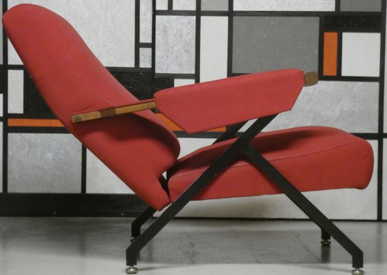 Reclining Armchairs in Alcantara, Italy, 1960s, Set of 2-ERB-1766215