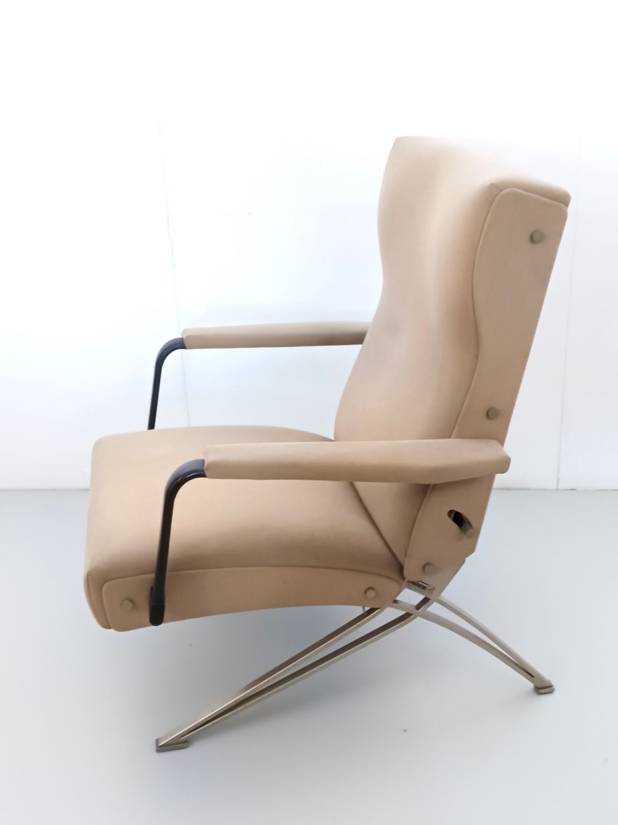 Reclining Beige Chair by Giulio Moscatelli for Formanova, 1960s