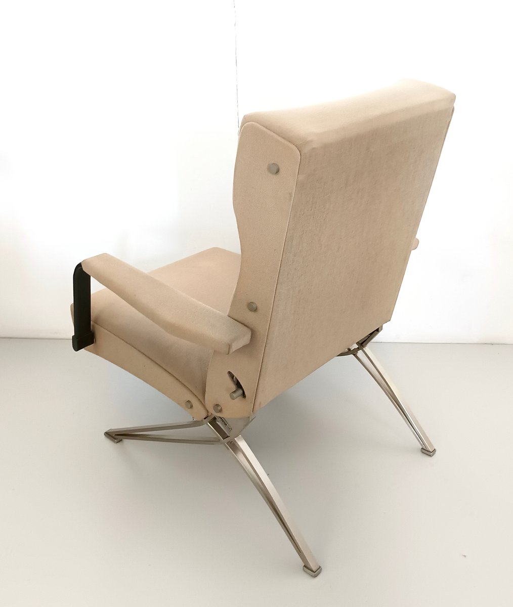 Reclining Beige Chair by Giulio Moscatelli for Formanova, 1960s