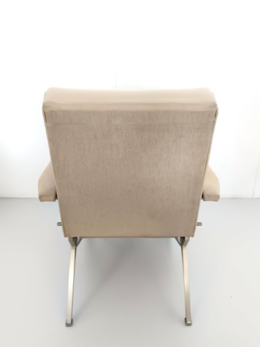 Reclining Beige Chair by Giulio Moscatelli for Formanova, 1960s