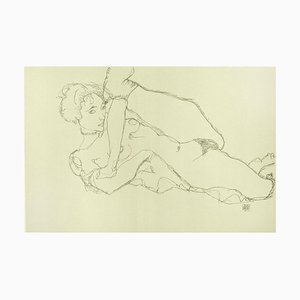 Reclining Nude, Left Leg Raised - 2000s - Lithograph After Egon Schiele 2007-ZCI-757954