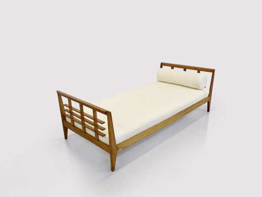 Reconstruction Oak & Fabric Daybed by Rene Gabriel, 1950s-PDW-1396869