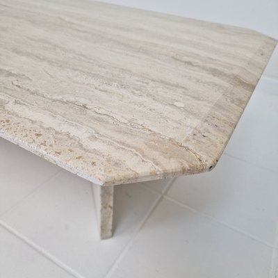 Rectangle Travertine Coffee Table, Italy, 1980s-RQL-2017577