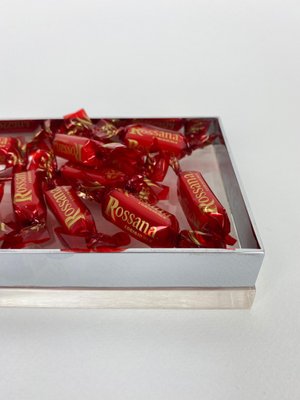 Rectangular Acryllic Glass and Chrome Box, Italy, 1970s-LYQ-1171593