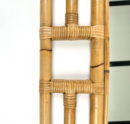 Rectangular Bamboo and Rattan Wall Mirror in the Style of Vivai del Sud, Italy, 1970s-LYQ-1409716