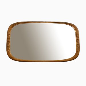 Rectangular Carved Wood and 24kt Gold Mirror by Osvaldo Borsani for Atelier Borsani Varedo, 1950s-EH-784525