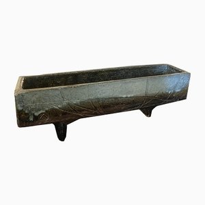 Rectangular Ceramic Planter on Round Base-TEP-1321793