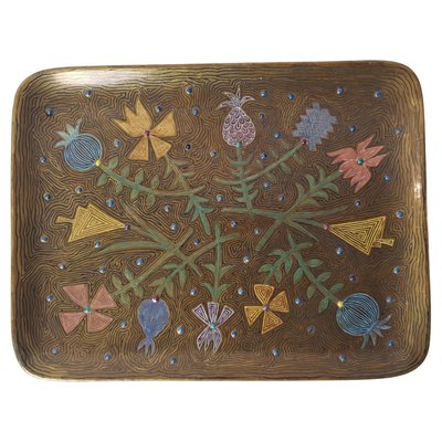 Rectangular Ceramic Studio Tray by Zaur, 1950s-FO-2034084