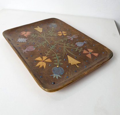 Rectangular Ceramic Studio Tray by Zaur, 1950s-FO-2034084