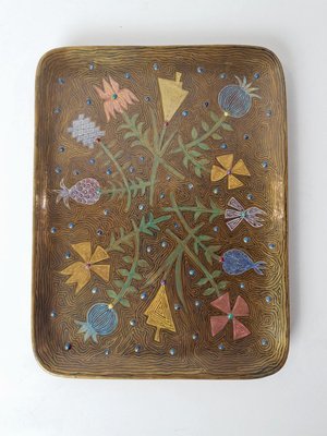 Rectangular Ceramic Studio Tray by Zaur, 1950s-FO-2034084