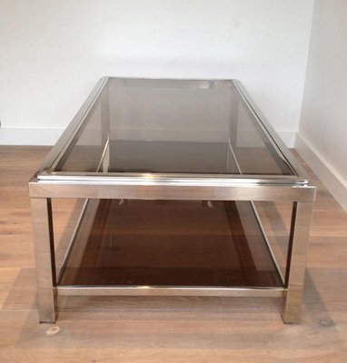 Rectangular Chromed Coffee Table. 1970s-BA-658708